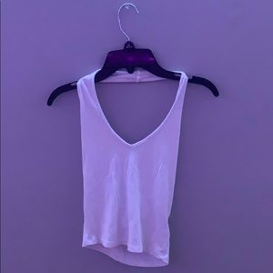 ribbed white halter top